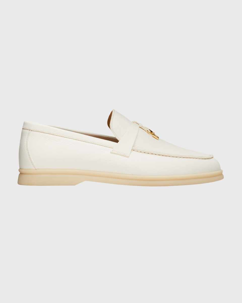 Summer Charms Leather Slip-On Loafers